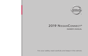 2019 Nissan VERSA NOTE connectA Navigation Manual
